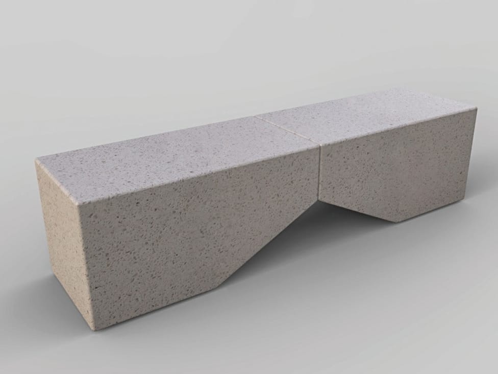 Реконструированная каменная модульная скамья со спинкой Viscio Urban Design Modula ARCH-00127949