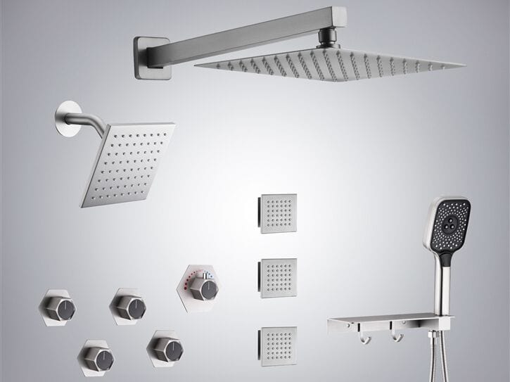 Утопленный набор для душа со светодиодной насадкой для душа Fontana Showers TYRONE ARCH-00042126