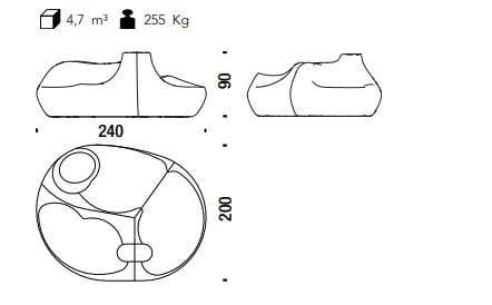 3-местный тканевый диван MOROSO Saruyama ARCH-00012480 - Вид №2