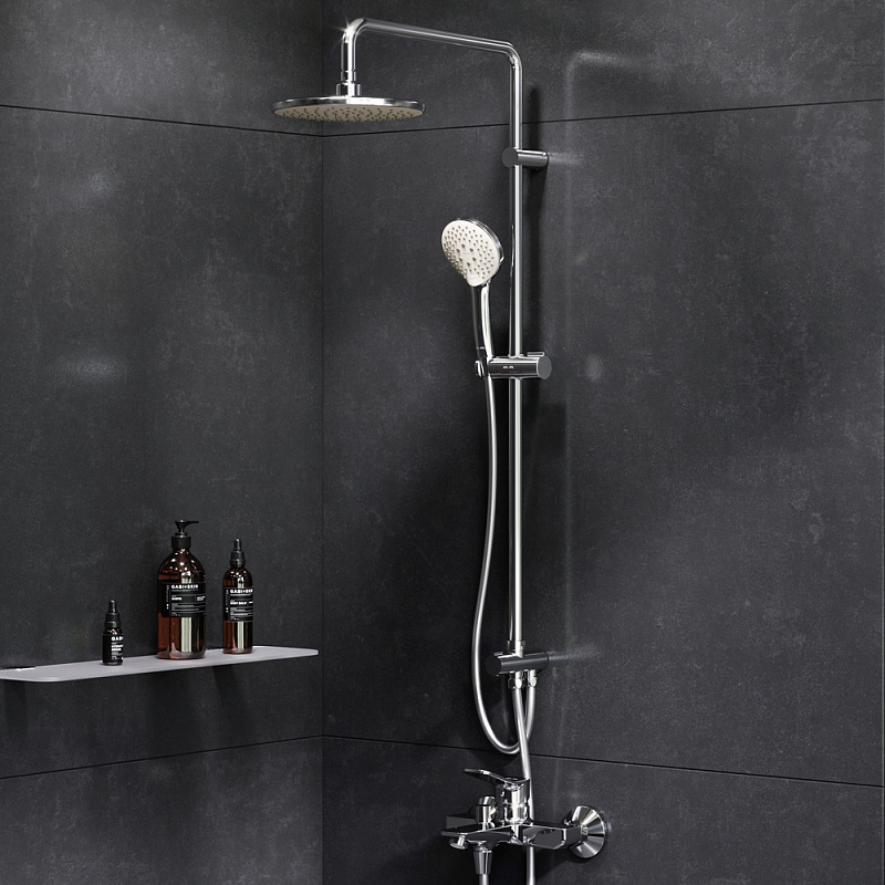 F40885A34 набор 2в1: см-ль д/ванны/душа верхний душ d 220 мм ручн.душ 110 мм 3 ф-ции душев AM.PM X-Joy 