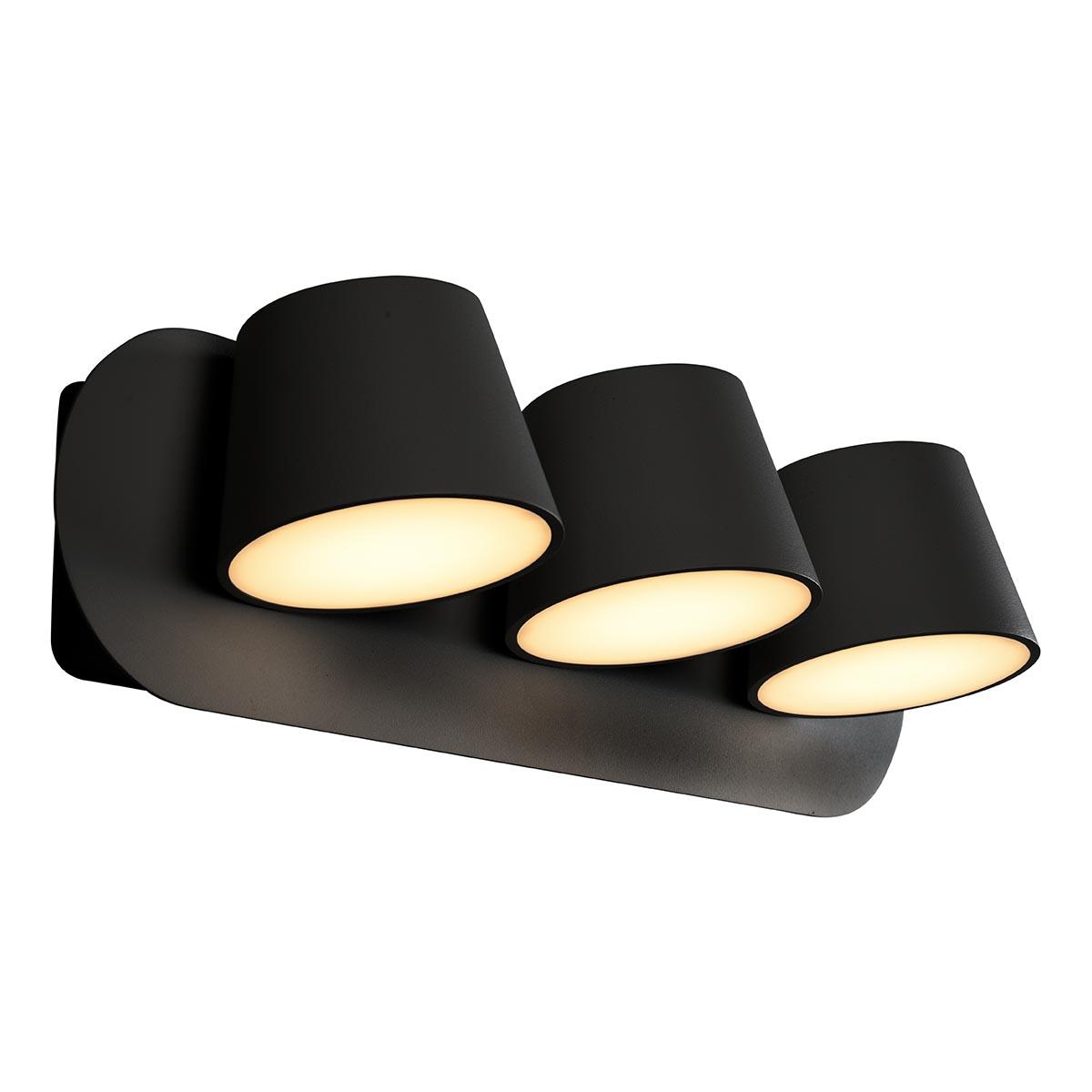 Спот настенный светодиодный черный iLedex Flexin BK W1118-3AS BK ILEDEX FLEXIN 00-3924664 Черный  - Вид №3