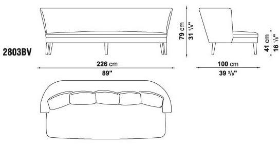 Maxalto 2-местный тканевый диван Febo sun-id-1381423 - Вид №11