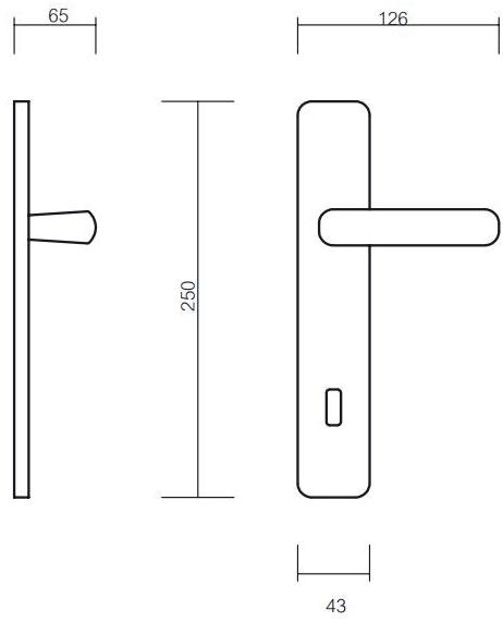 Pasini Ручка из латуни на пластине с накладкой Anna 2950/0030 - Вид №1