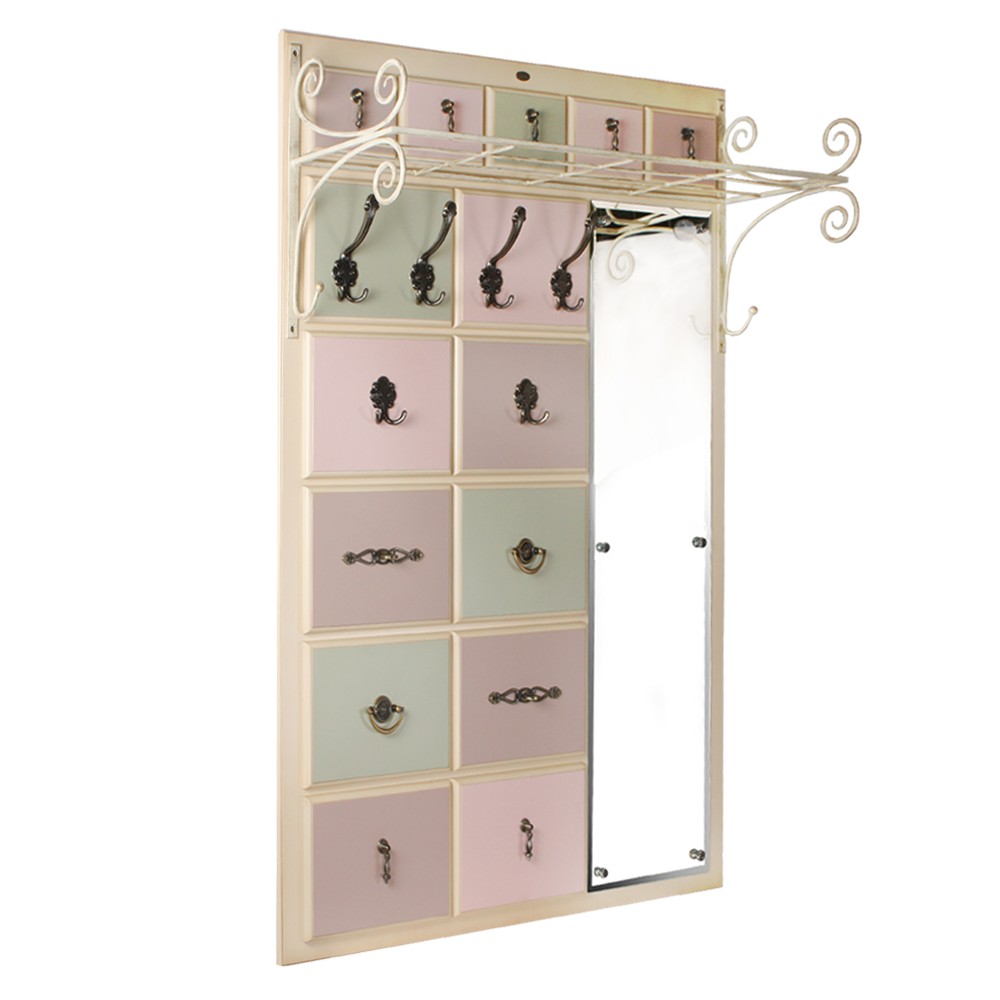 15005 Вешалка настенная Пандора 4 Айвори Акварель BOGACHO 4627139505198 - Вид №1