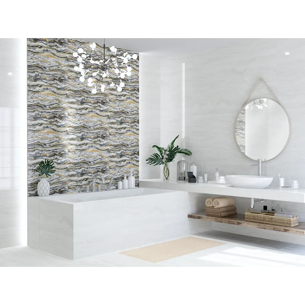 Декор настенный Gala Lusso 1 24.2x70 см глянцевый цвет бежевый Santreyd STLM-2128865 - Вид №1