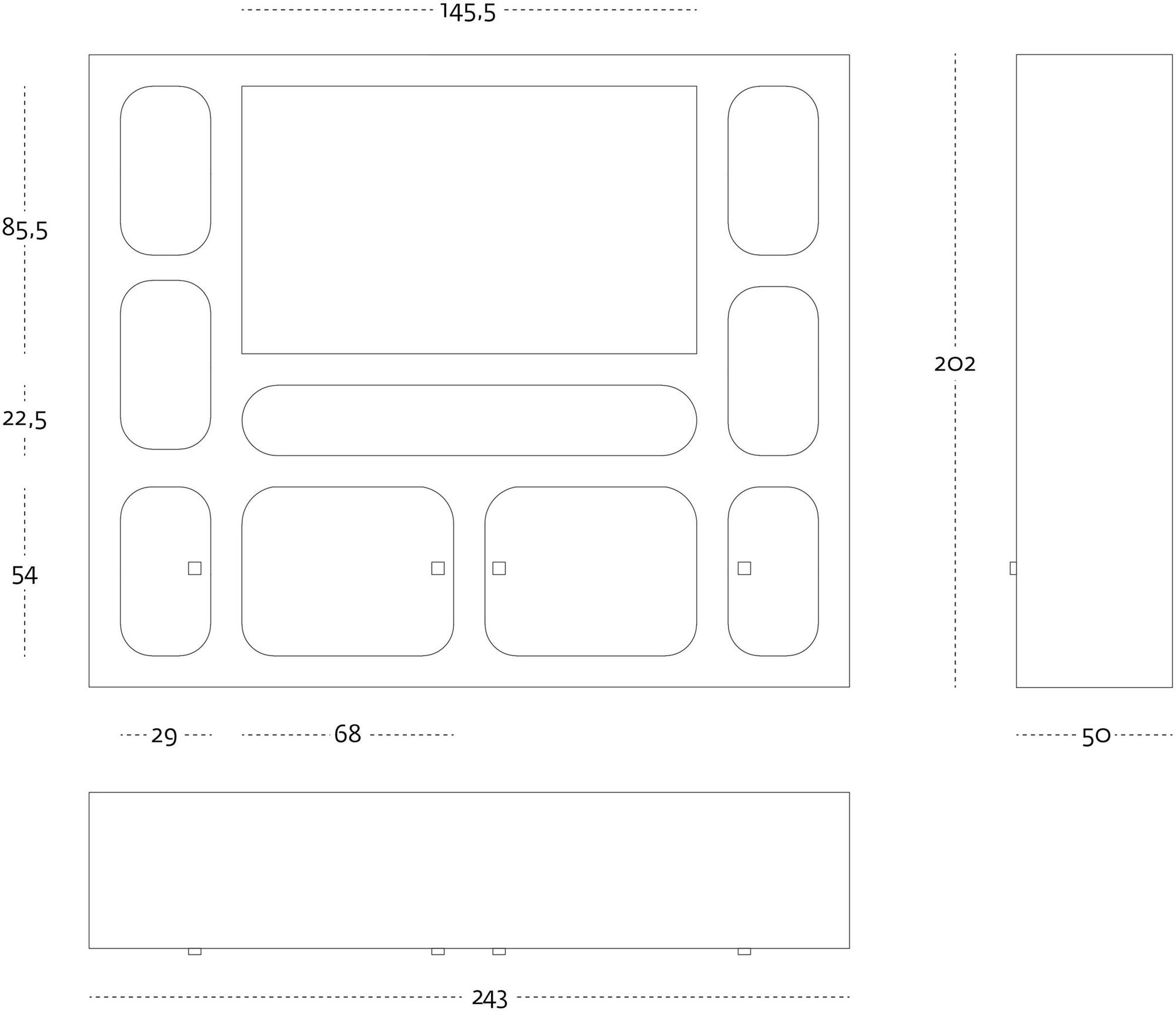 altreforme Алюминиевый шкаф под ТВ Novecento sun-id-1455238 - Вид №3
