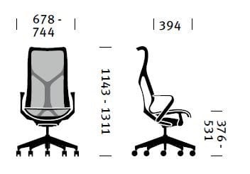 Эргономичное офисное кресло с высокой спинкой Herman Miller Cosm ARCH-00082366 - Вид №16