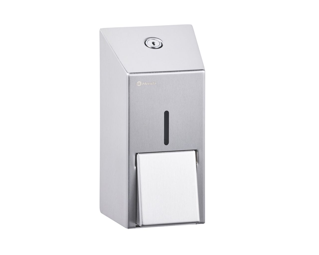 DSM102 Диспенсер для жидкого мыла STELLA MINI, емкость бака 400 мл, матовая сталь Merida 