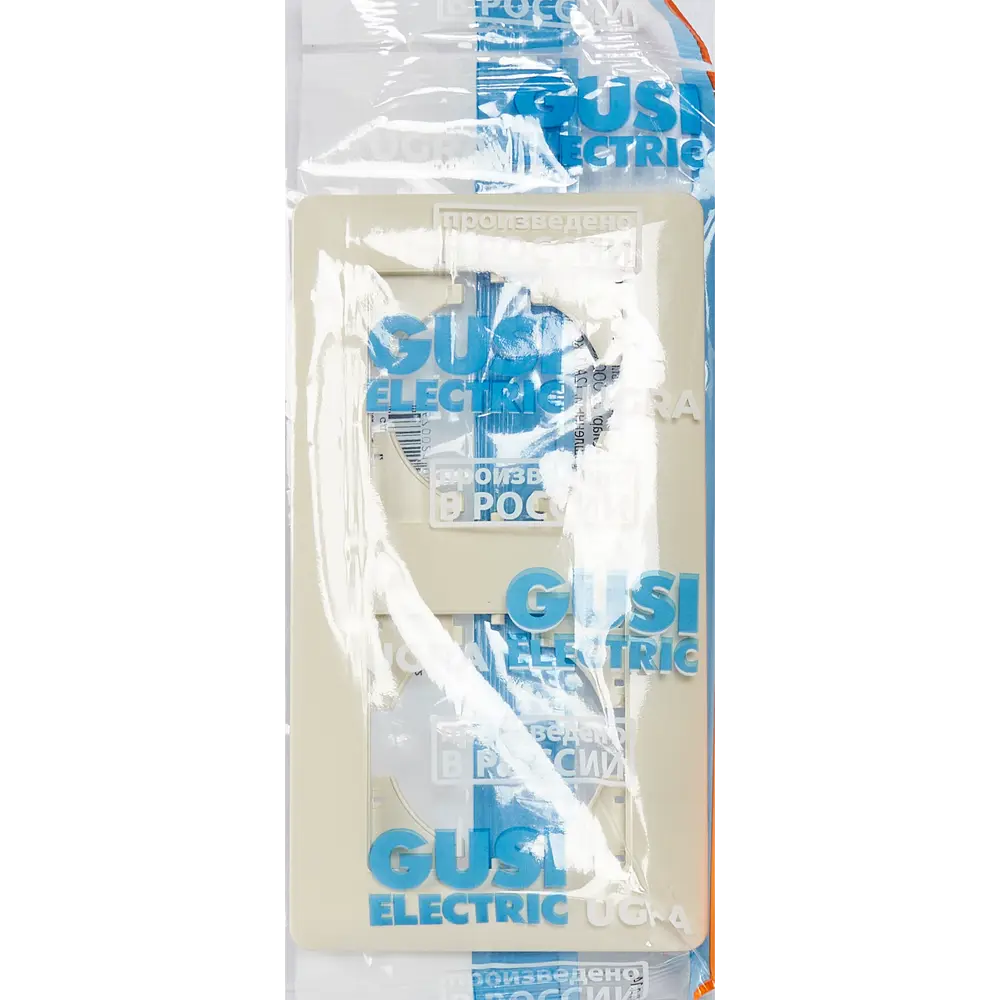Рамка для розеток GUSI Electric Ugra - бежевая глянцевая на 2 поста 83865092 STLM-0045249 - Вид №3