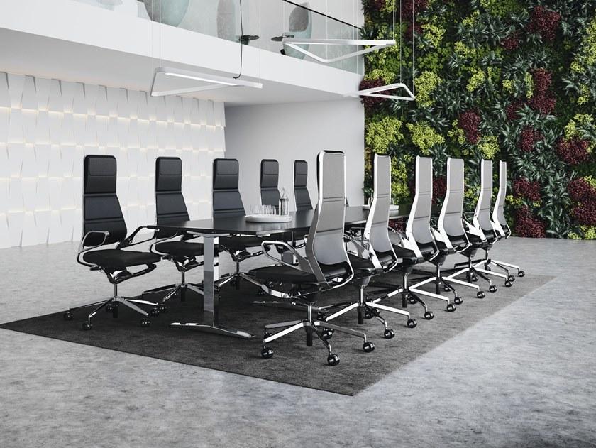 König Neurath Поворотное офисное кресло из кожи с 5 спицами Auray sun-id-1410284 - Вид №4