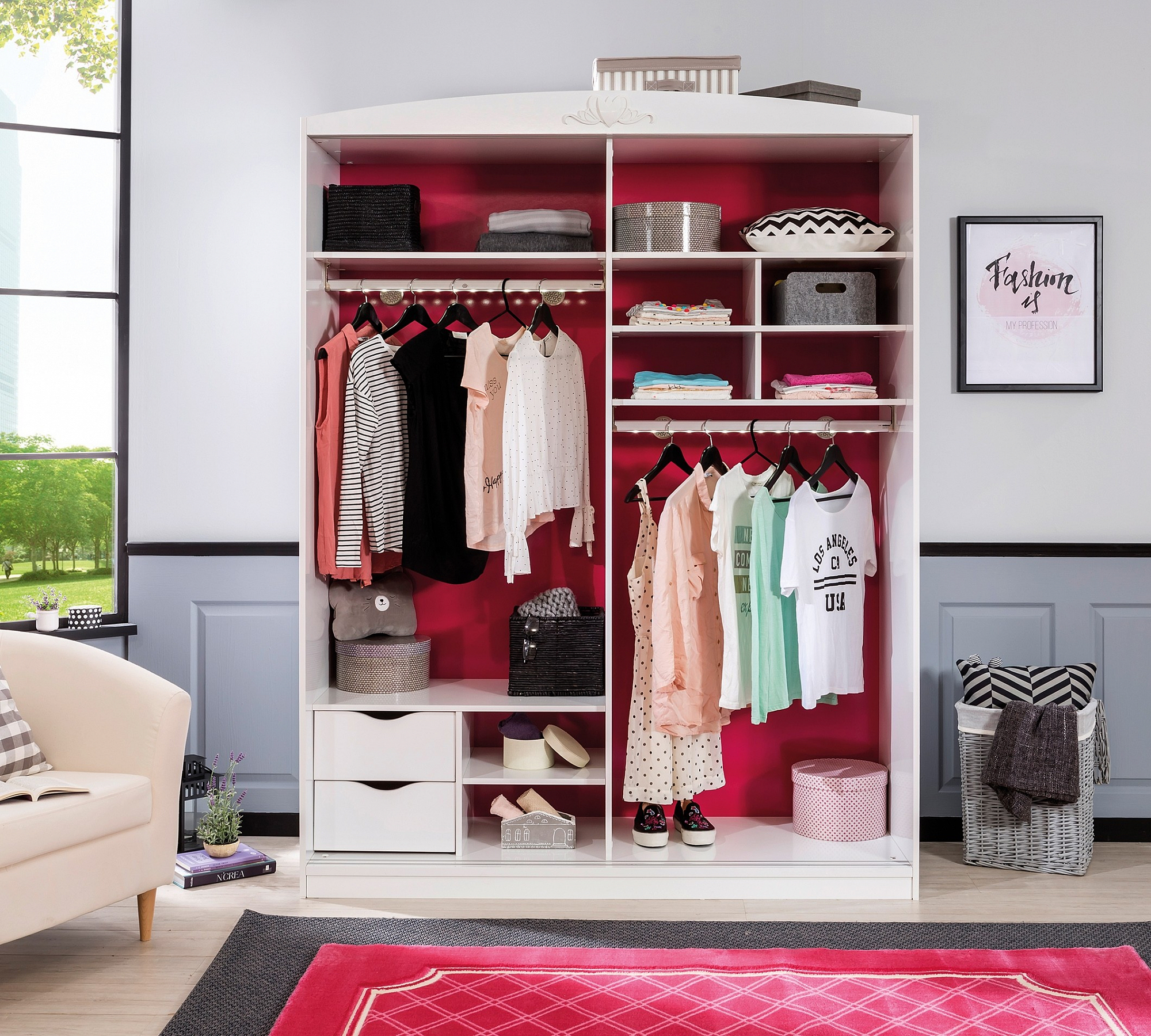 Шкаф-купе белый двухдверный Yakut CILEK YAKUT 00-3832634 Белый Santreyd  - Вид №1