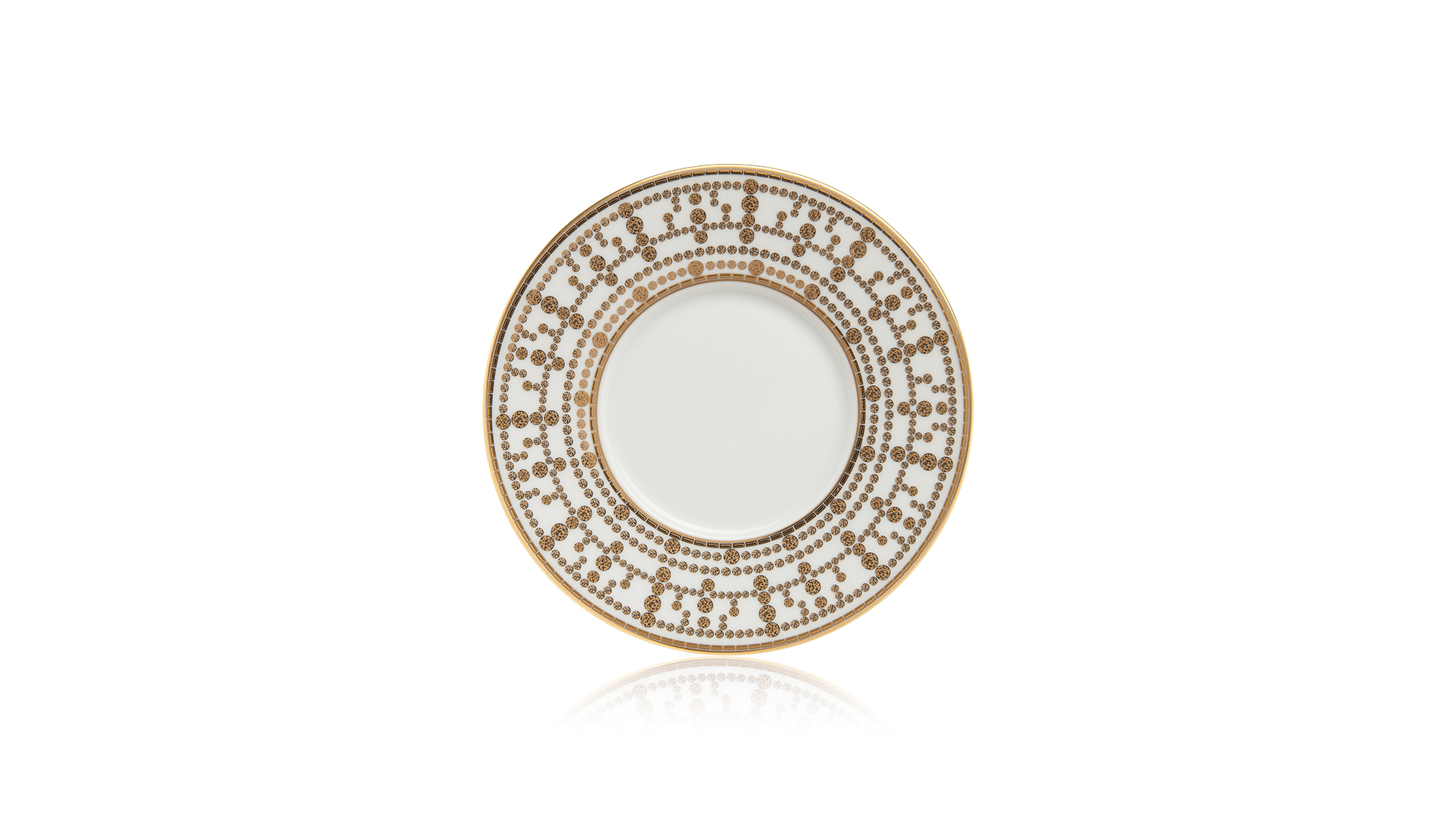 10586085 Haviland Чашка чайная с блюдцем 150мл "Тиара" (белый, золотой декор) Фарфор  - Вид №2