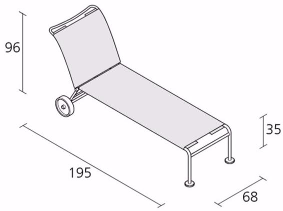 Alias Садовый лежак на колесиках Green sun-id-1494110 - Вид №3