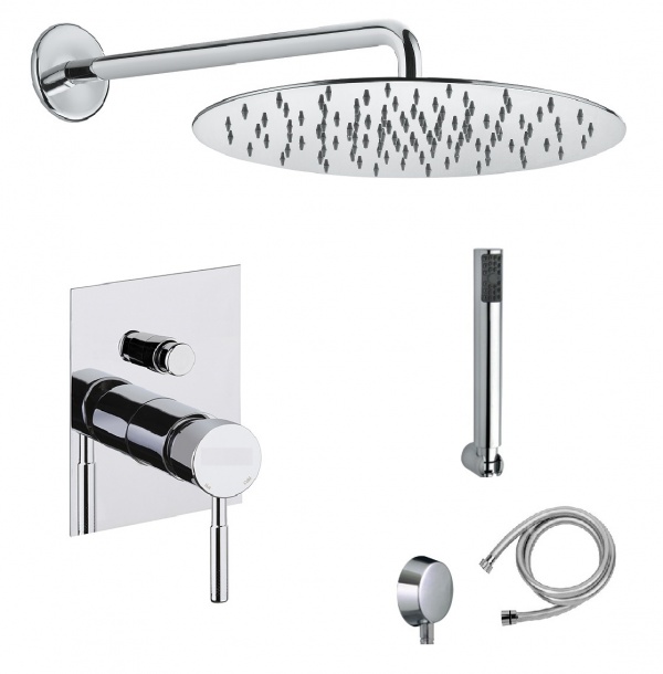 44OO5000 Santan Ravenna, комплект: верх. душ, встройка, ручной душ, шланг, держатель, водоотвод, цвет золото