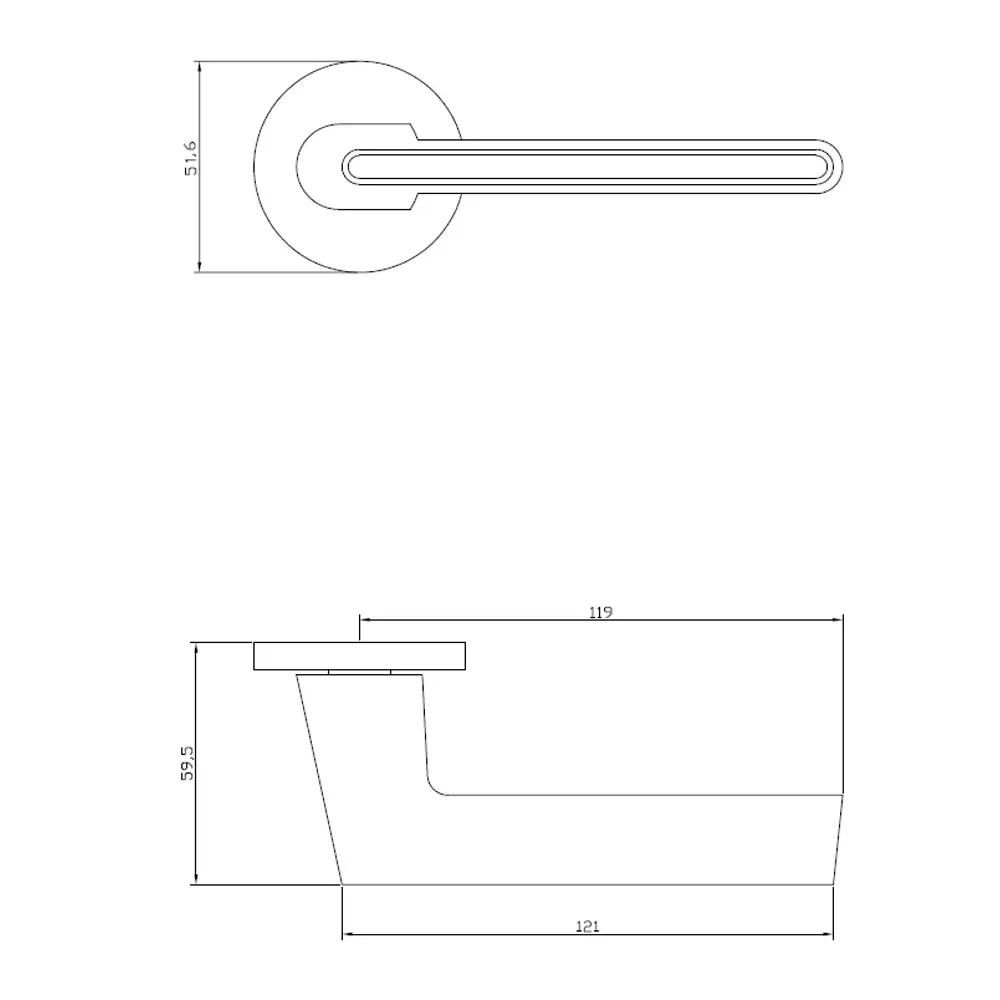 Дверные ручки EDSON для межкомнатных дверей с хромированным покрытием 85168436 STLM-0059322 - Вид №4
