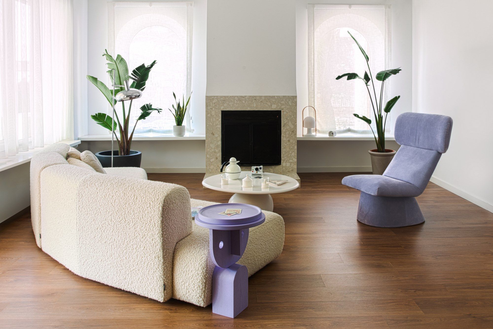 Изогнутый модульный диван из хлопка SANCAL ARCH-00047650 - Вид №1