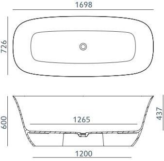Acquabella Отдельностоящая овальная ванна из долотек © Acquawhite sun-id-1366244 - Вид №4