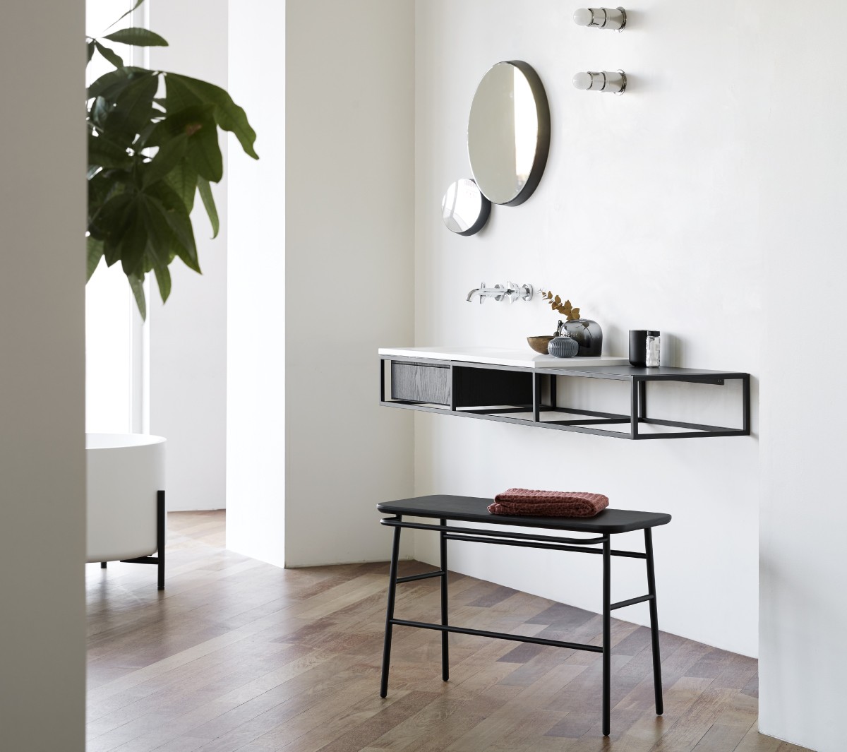 COMP-composizione gs1a Подвесная раковина настенная прямоугольная Ex.T Frame черная - Вид №12