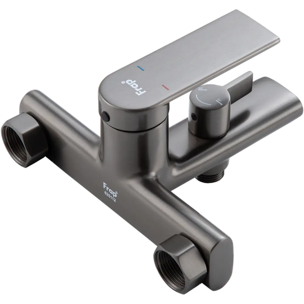 Смеситель для ванны Frap Arne однорычажный на ванну с лейкой и шлангом цвет графит STLM-2099106 - Вид №2