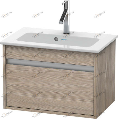 KT642203131 Тумбочка подвесная компакт Ketho #KT6422 600 x 385 мм Сосна серебристая, декор Duravit