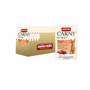 ПР0050432*12 Корм для котят Carny Kitten говядина, телятина, курица пауч 85г (упаковка - 12 шт) Animonda