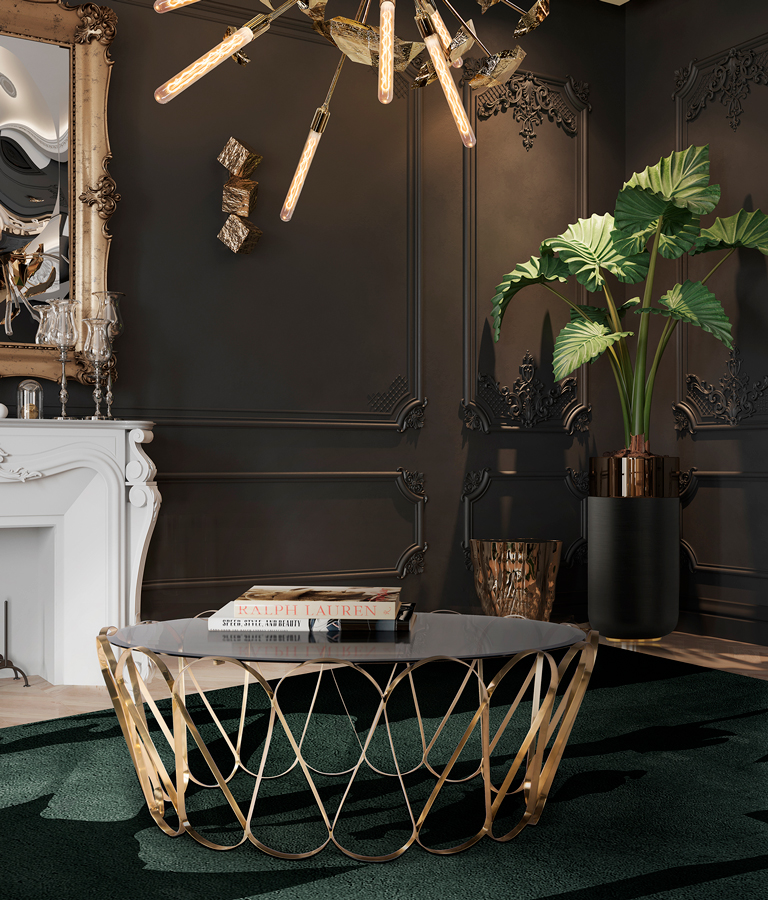 0-072 Золотой центральный стол Водолей Boca Do Lobo  - Вид №19