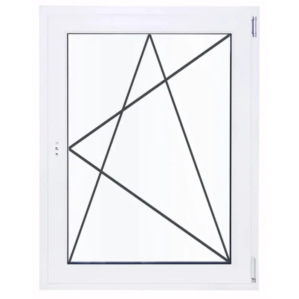 Пластиковое окно ПВХ Deceuninck одностворчатое 1400x800 мм (ВхШ) двухкамерный стеклопакет белый (с двух сторон) STLM-2087840