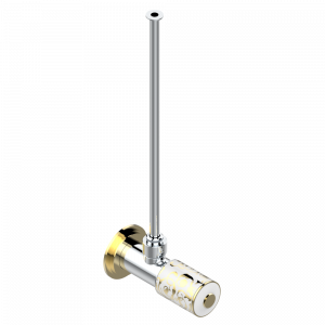 G2N-181/S Кран запорный 1/2" стильный регулируемый с 30 cм трубкой Thg-paris Froufrou Хром/золото