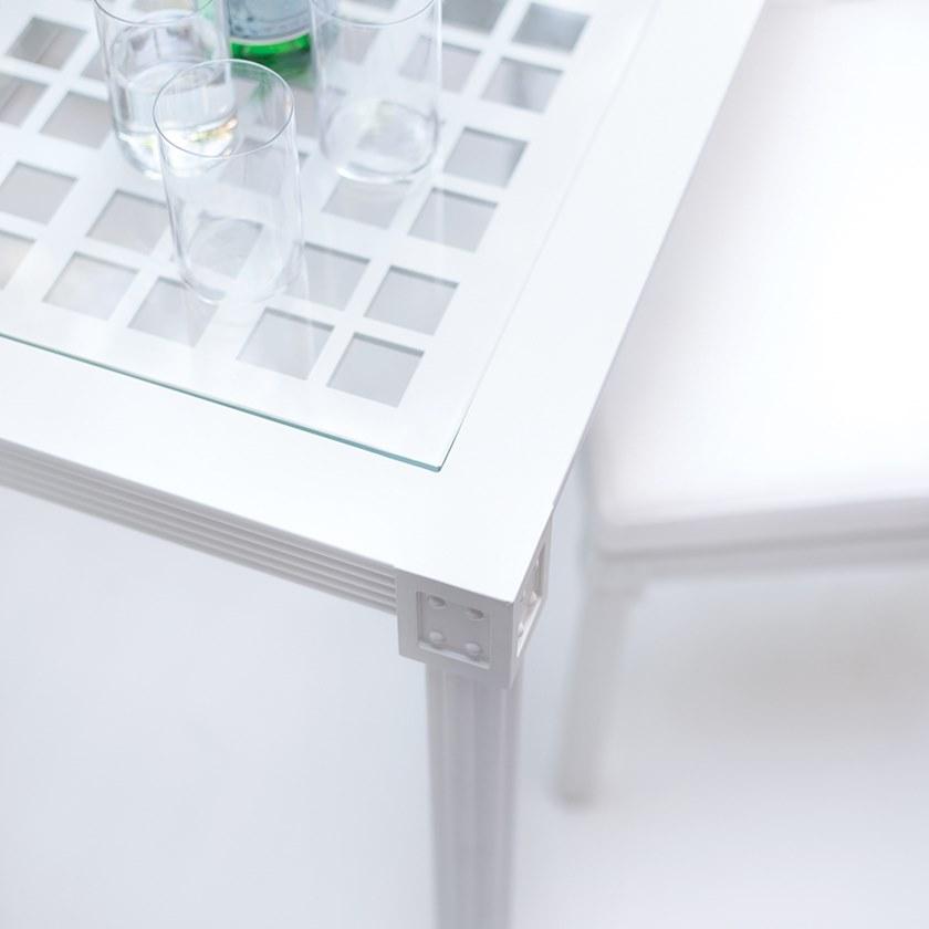 JANUS et Cie Прямоугольный обеденный стол из алюминия и стекла Quadratl sun-id-1443259 - Вид №3