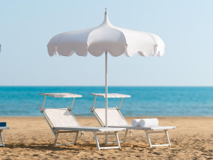 Зонтик из анодированного алюминия и акриловой ткани