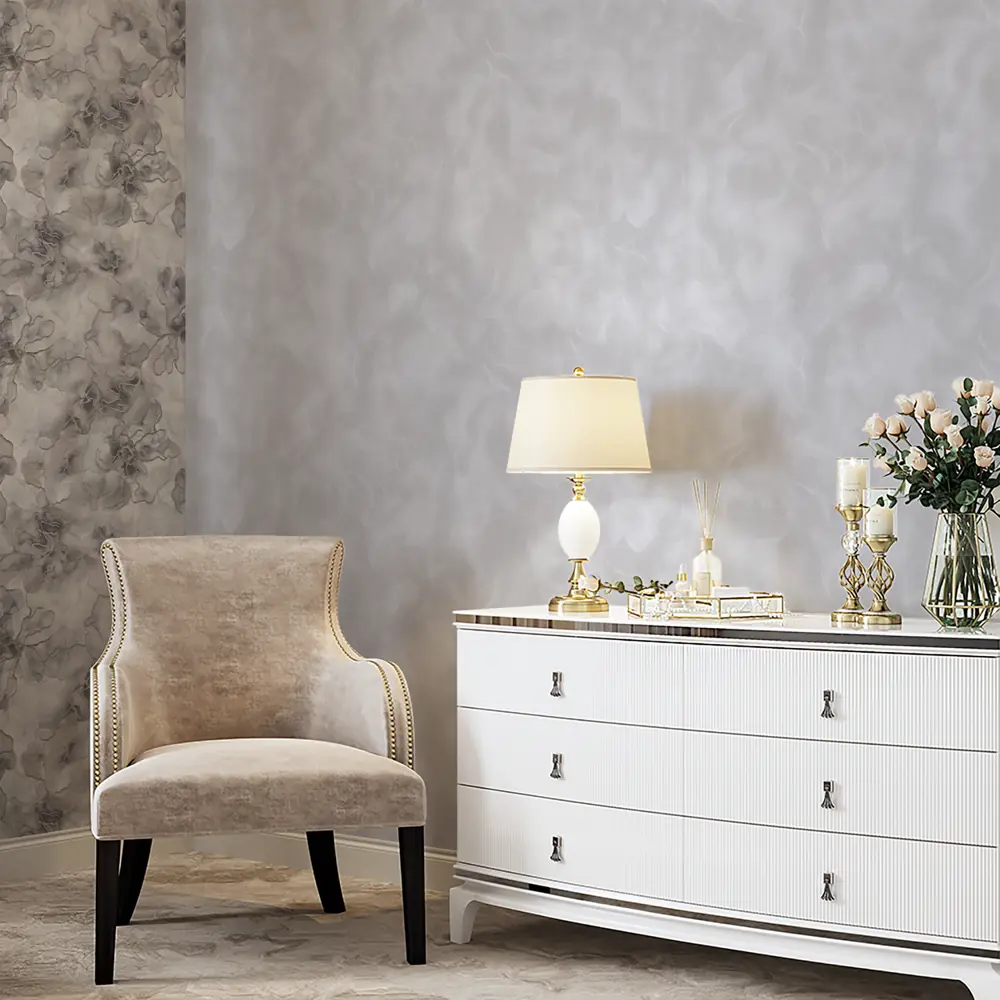 Palitra Planet Roxana - Флизелиновые обои серого оттенка для стильного интерьера 89353730 STLM-1321942 - Вид №3