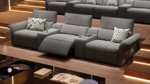 3-местный тканевый диван с откидной спинкой