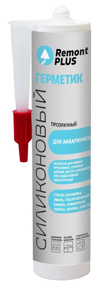 REMONT PLUS Силиконовый герметик для аквариумов - прозрачный 290 мл 88747640