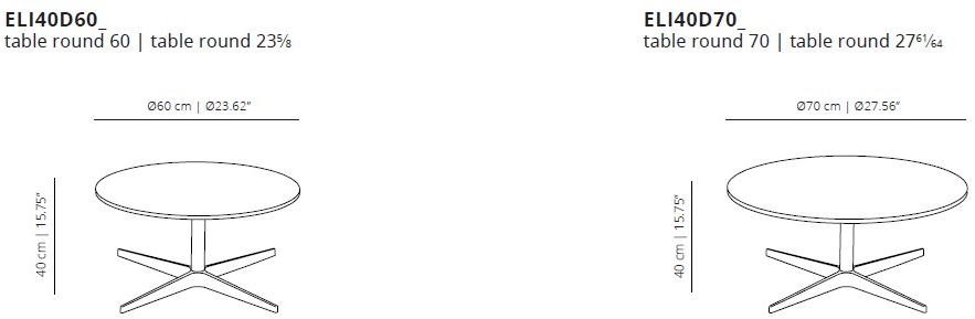 Viccarbe Низкий круглый журнальный столик с подставкой 3 звезды Eli sun-id-1484524 - Вид №3