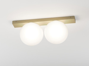 Светодиодный потолочный светильник из металла и стекла