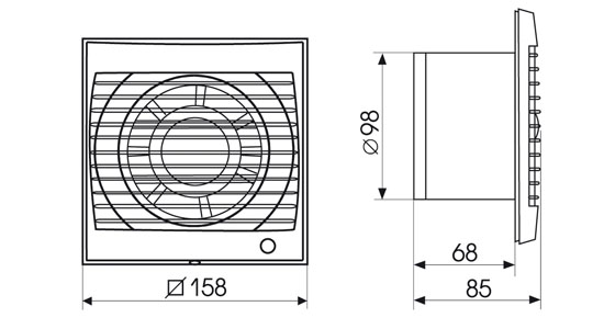 Накладной вентилятор Soler Palau Future-100T 5210024500 - Вид №3
