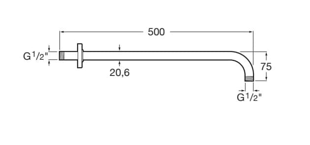Металлический настенный душ Roca Raindream ARCH-00009094 - Вид №10