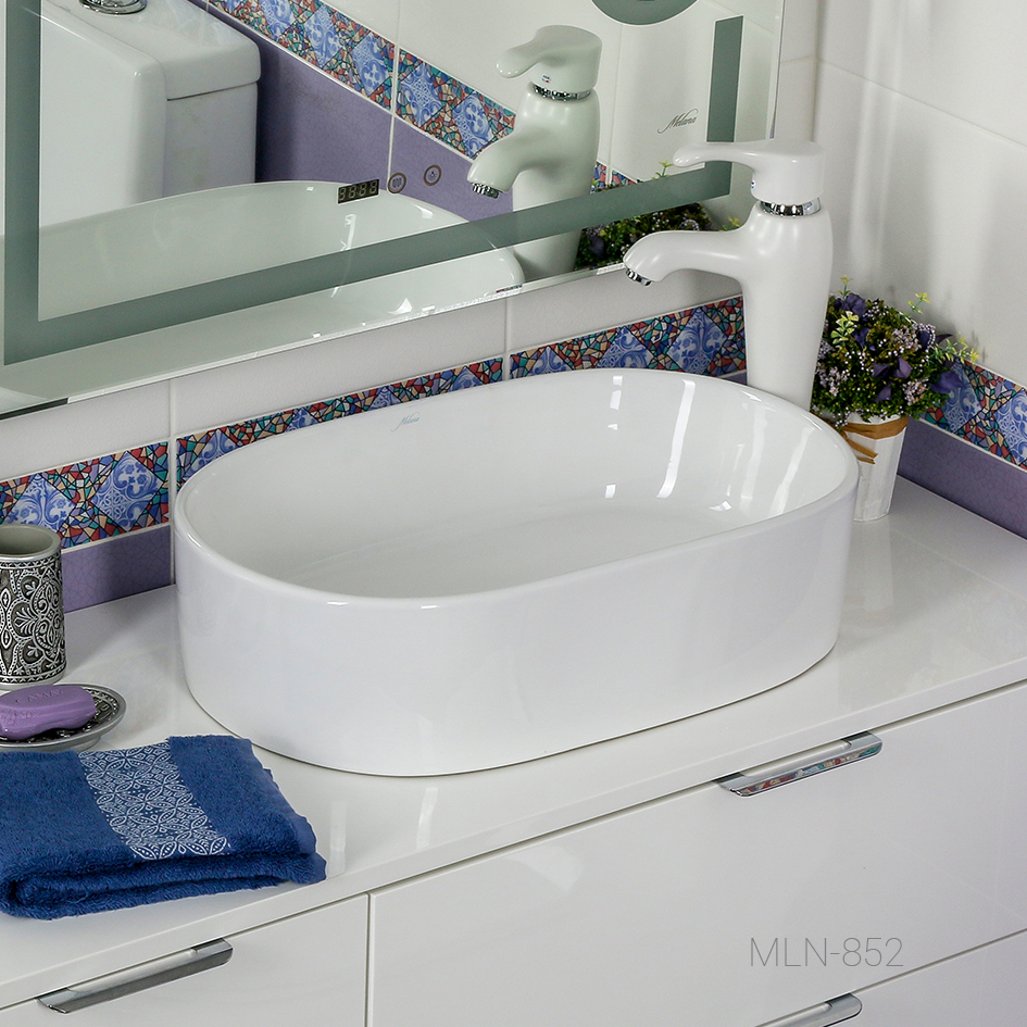 Накладная раковина melana mln-852(а110) 852-805 - Вид №2