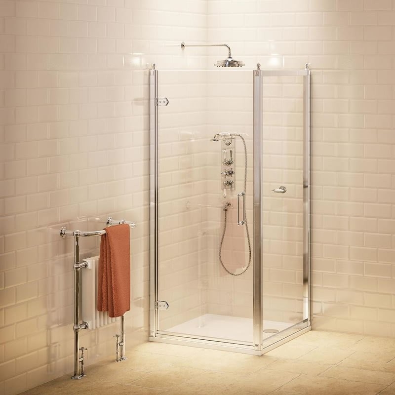 Дверь на петлях 90см с боковым экраном 80 см  Burlington C21, C13  - Вид №1