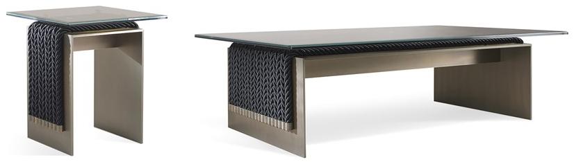 Gianfranco Ferré Home Прямоугольный журнальный столик из металла и стекла Glasgow sun-id-1349969 - Вид №1