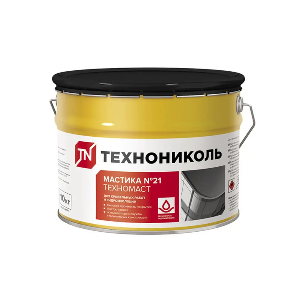 Технониколь Мастика №21 для гидроизоляции и защиты конструкций 10 кг 12692948 Техномаст № 21 STLM-1547981