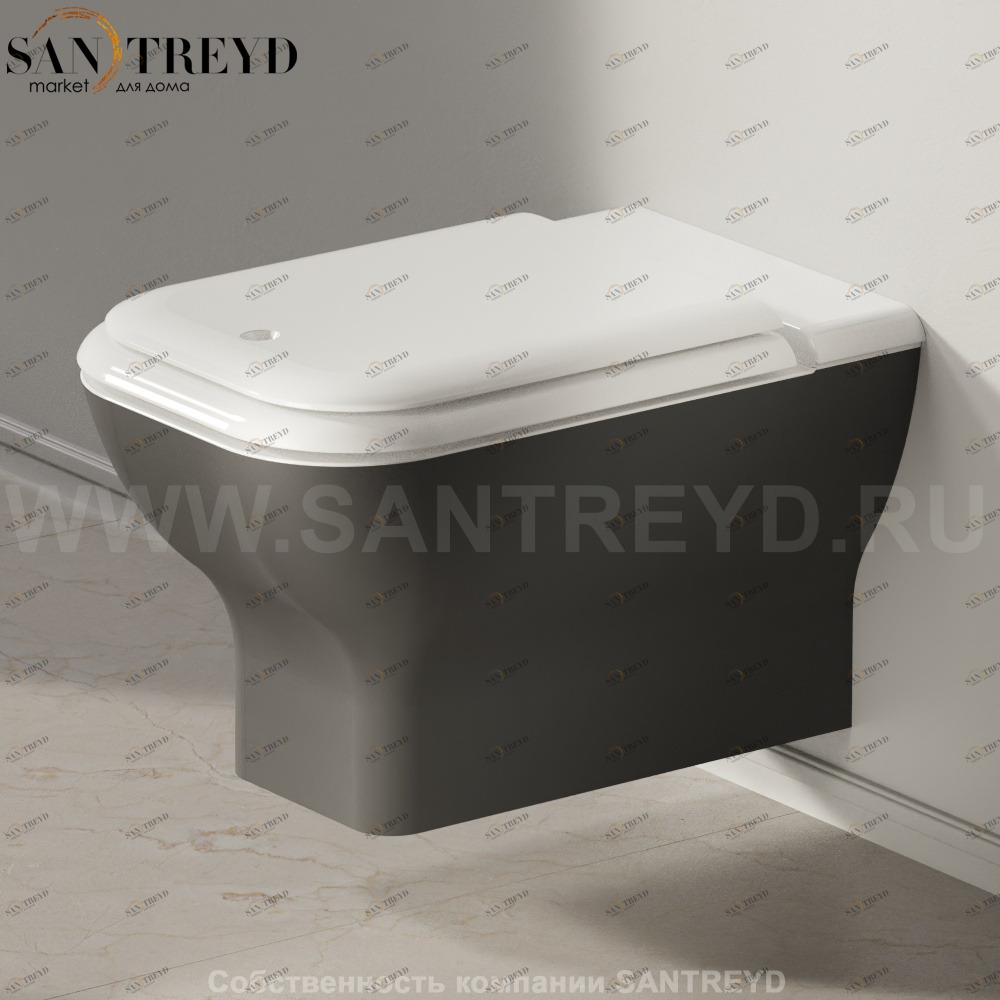 ACER0898WSZG Подвесной унитаз настенный Графитовый Agape Memory Италия