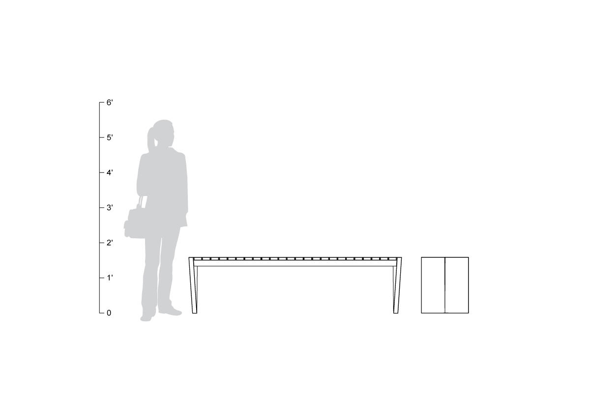 FSRT16 Скамья для тротуаров  Forms-surfaces  - Вид №9