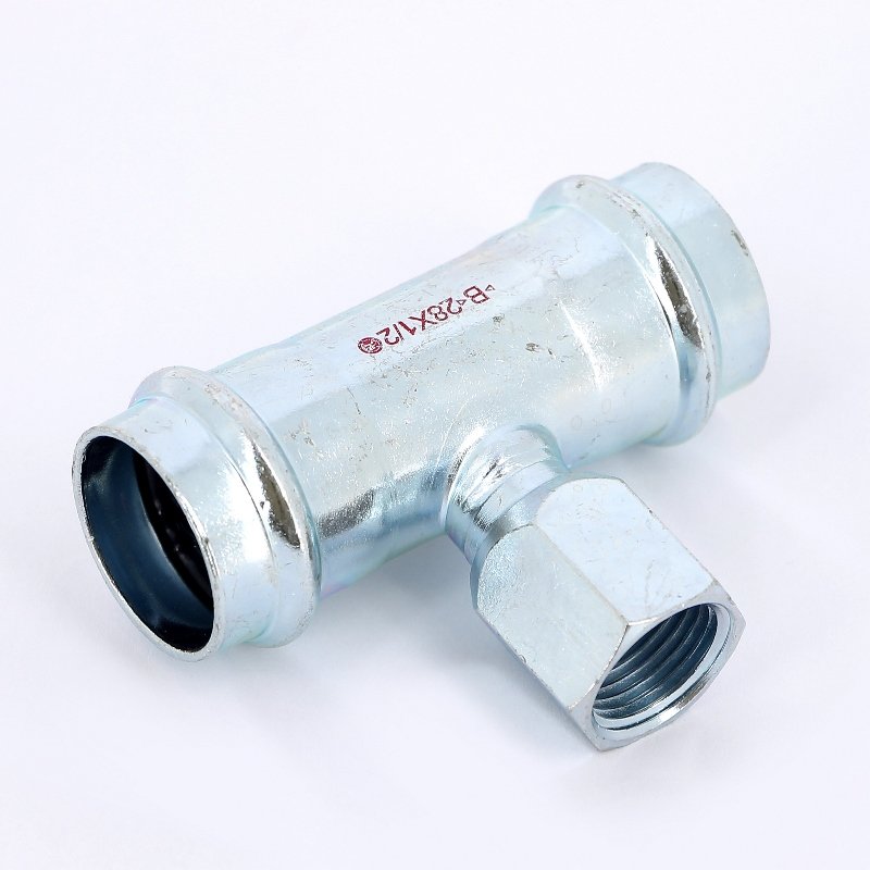 Тройник пресс-B оцинкованная сталь 28 х 1/2' х 28 IBP PC4130G0280428 - Вид №1