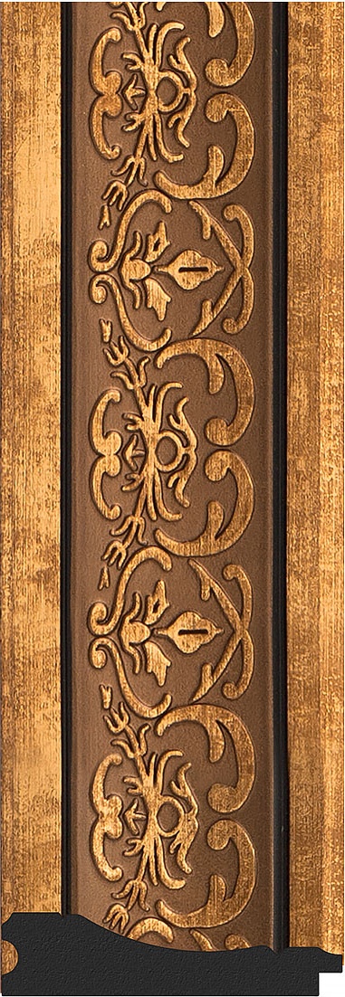 BY 7234 Зеркало в багетной раме - вензель бронзовый 101 mm EVOFORM Octagon - Вид №3