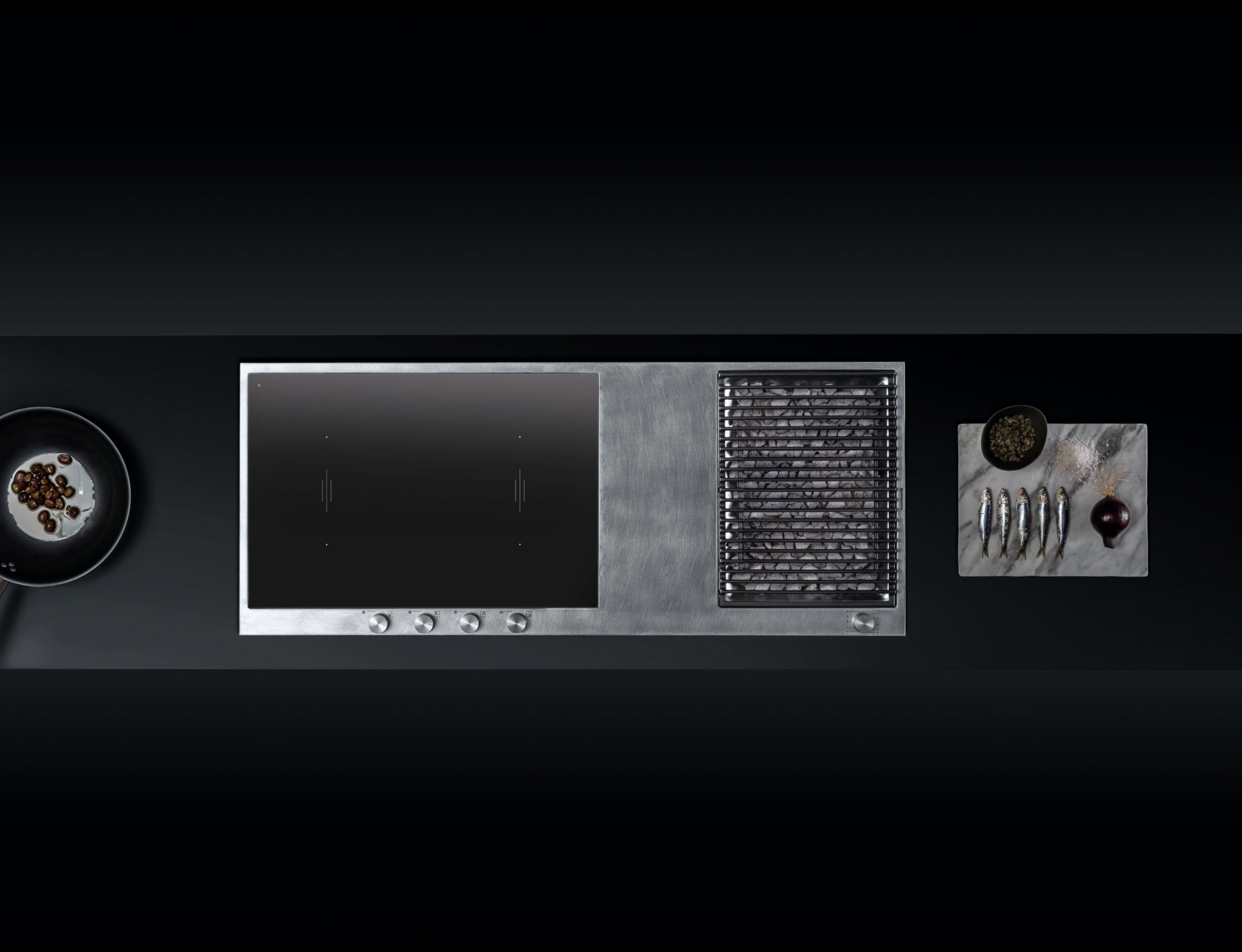 Индукционная плита с барбекю из нержавеющей стали Barazza B_Free ARCH-00139889