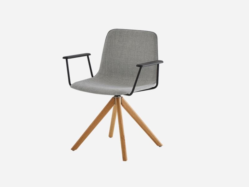 Тканевое вращающееся офисное кресло с подлокотниками на насесте INCLASS Varya XL ARCH-00073507