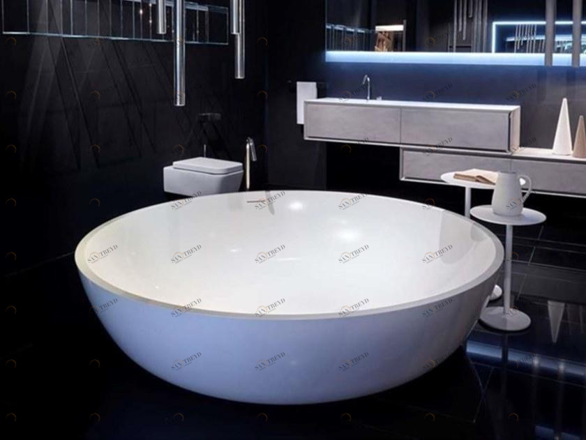 RIFRA Отдельностоящая круглая ванна из Corian® sun-id-1428122