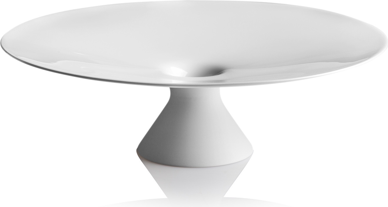 10609945 Furstenberg Блюдо на ножке Furstenberg "Флюен. Белый декор" 30см Фарфор 