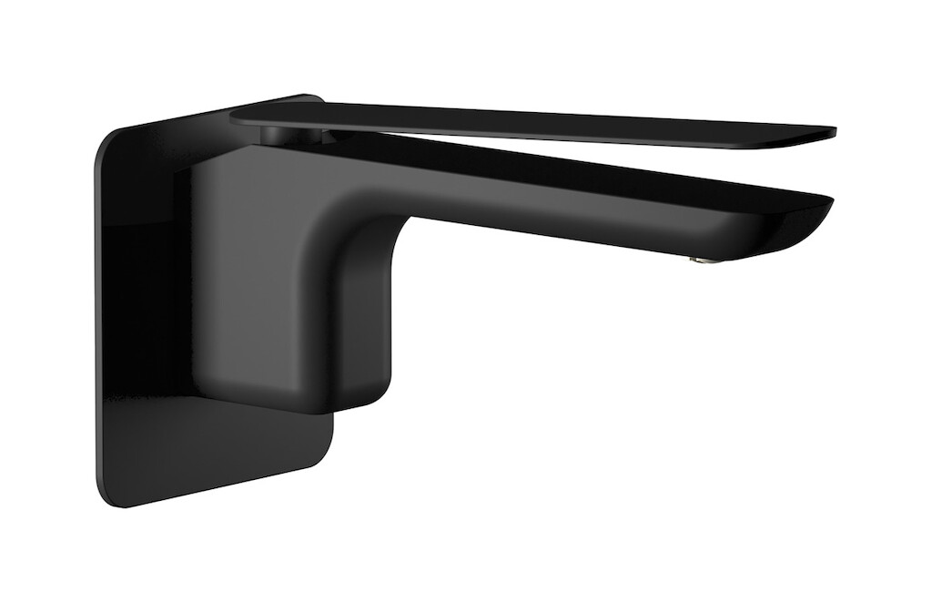 Встроенный в стену смеситель для раковины на 1 отверстие в комплекте с донным клапаном WE ARE IB k2209np Matt Black K2